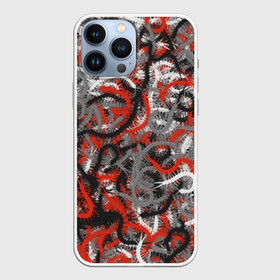 Чехол для iPhone 13 Pro Max с принтом Сколопендры ,  |  | Тематика изображения на принте: камуфляж | красный | лапки | милитари | многоножка | насекомые | орнжевый | паттрен | серый | сороконожка | узор