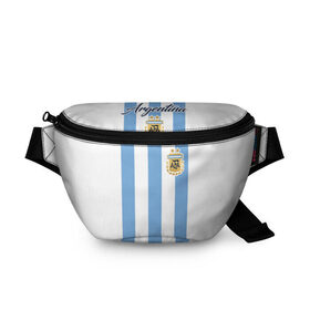 Поясная сумка 3D с принтом Сборная Аргентины , 100% полиэстер | плотная ткань, ремень с регулируемой длиной, внутри несколько карманов для мелочей, основное отделение и карман с обратной стороны сумки застегиваются на молнию | argentina | аргентина | аргентинская сборная | сборная | сборная аргентины | сборная аргентины по футболу | сборные | форма | футбол | футбольные сборные | чемпионат | чемпионат мира