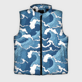 Мужской жилет утепленный 3D с принтом Морские волны ,  |  | background | blue | drawing | element | fashion | foam | graphics | illustration | ocean | picture | sea | storm | style | water | waves | wind | ветер | вода | волны | графика | иллюстрация | картинка | мода | море | морские | океан | пена | ри