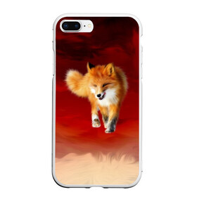 Чехол для iPhone 7Plus/8 Plus матовый с принтом Огненная Лиса , Силикон | Область печати: задняя сторона чехла, без боковых панелей | fire fox | firefox | fox | fox say | ylvis   the fox | главное фыр | кицунэ | лиза | лиса | лисичка | мемасики | мемы | огонь | фыр фыр | хитрая лиса | я хочу фырфыр