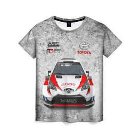 Женская футболка 3D с принтом WRC Toyota , 100% полиэфир ( синтетическое хлопкоподобное полотно) | прямой крой, круглый вырез горловины, длина до линии бедер | auto | car | championship | race | rally | toyota | world | wrc | авто | гонки | машина | ралли | трасса | трек | чемпионат