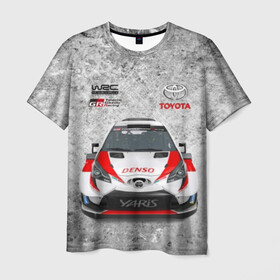 Мужская футболка 3D с принтом WRC Toyota , 100% полиэфир | прямой крой, круглый вырез горловины, длина до линии бедер | Тематика изображения на принте: auto | car | championship | race | rally | toyota | world | wrc | авто | гонки | машина | ралли | трасса | трек | чемпионат