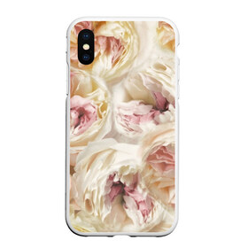 Чехол для iPhone XS Max матовый с принтом Нежные Пионы , Силикон | Область печати: задняя сторона чехла, без боковых панелей | букет | красивый | милый | пион | роза | розовый | розочка | свадебный | флористика | цветок | цветы