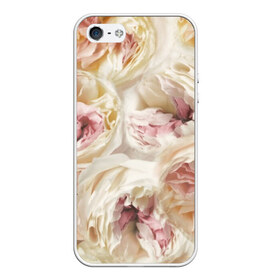 Чехол для iPhone 5/5S матовый с принтом Нежные Пионы , Силикон | Область печати: задняя сторона чехла, без боковых панелей | букет | красивый | милый | пион | роза | розовый | розочка | свадебный | флористика | цветок | цветы