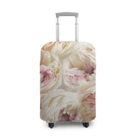 Чехол для чемодана 3D с принтом Нежные Пионы , 86% полиэфир, 14% спандекс | двустороннее нанесение принта, прорези для ручек и колес | букет | красивый | милый | пион | роза | розовый | розочка | свадебный | флористика | цветок | цветы