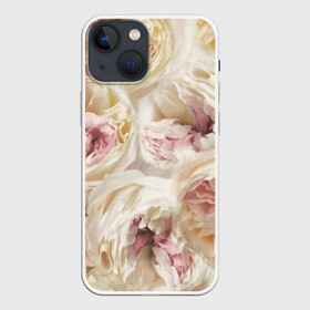 Чехол для iPhone 13 mini с принтом Нежные Пионы ,  |  | Тематика изображения на принте: букет | красивый | милый | пион | роза | розовый | розочка | свадебный | флористика | цветок | цветы
