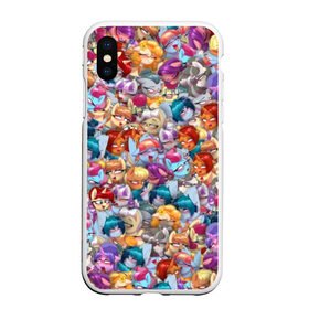 Чехол для iPhone XS Max матовый с принтом My Little Pony Ahegao , Силикон | Область печати: задняя сторона чехла, без боковых панелей | anime | mlp | аниме | ахегао | единорог | лошадь | мультфильм | паттерн | пони | правило 34 | стикербомбинг