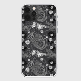 Чехол для iPhone 12 Pro Max с принтом Морские чудовища , Силикон |  | background | butterflies | dragons | fashion | fish | flowers | illustrat | monsters | pattern | sea | skull | style | water | бабочки | вода | глубина | графика | драконы | иллюстрация | картинка | мода | монстры | морские | орнамент | осьминоги | пузыри