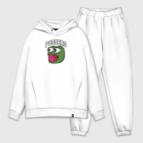 Мужской костюм хлопок OVERSIZE с принтом Pepe ,  |  | Тематика изображения на принте: bad | dab | frog | good | kek | make pepe great again | pepe | sad | sad frog | vote for pepe | кек | лягушка | мем | мемы | пепе | со смыслом | фрог