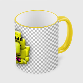 Кружка 3D с принтом badblox , керамика | ёмкость 330 мл | dank | dank memes | distotion | memes | oof | photoshop | roblox | yellow | данк | данк мемы | дисторшн | желтый | жмых | клетка | мемы | роблокс | серый | уф | фотошоп | черный