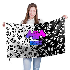 Флаг 3D с принтом Marshmello , 100% полиэстер | плотность ткани — 95 г/м2, размер — 67 х 109 см. Принт наносится с одной стороны | dj | fortnite | marshmello | music | дж | зефир | маршмелоу | музыка | форнайт | фортнайт