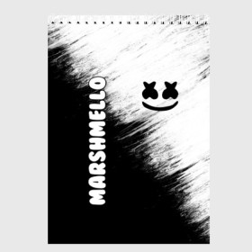 Скетчбук с принтом Marshmello 3 , 100% бумага
 | 48 листов, плотность листов — 100 г/м2, плотность картонной обложки — 250 г/м2. Листы скреплены сверху удобной пружинной спиралью | Тематика изображения на принте: dj | fortnite | marshmello | music | дж | зефир | маршмелоу | музыка | форнайт | фортнайт