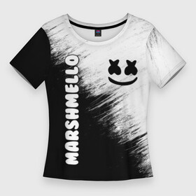 Женская футболка 3D Slim с принтом Marshmello 3 ,  |  | dj | fortnite | marshmello | music | дж | зефир | маршмелоу | музыка | форнайт | фортнайт