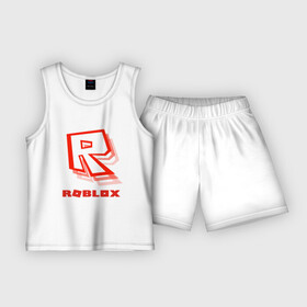Детская пижама с шортами хлопок с принтом Roblox ,  |  | play | roblox | детская | для детей | игра | онлайн | ребенку | роблокс | роболкс | симулятор