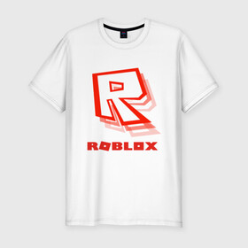 Мужская футболка хлопок Slim с принтом Roblox , 92% хлопок, 8% лайкра | приталенный силуэт, круглый вырез ворота, длина до линии бедра, короткий рукав | play | roblox | детская | для детей | игра | онлайн | ребенку | роблокс | роболкс | симулятор