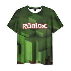 Мужская футболка 3D с принтом Roblox , 100% полиэфир | прямой крой, круглый вырез горловины, длина до линии бедер | play | roblox | детская | для детей | игра | онлайн | ребенку | роблокс | роболкс | симулятор