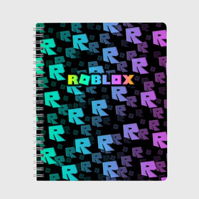Тетрадь с принтом Roblox , 100% бумага | 48 листов, плотность листов — 60 г/м2, плотность картонной обложки — 250 г/м2. Листы скреплены сбоку удобной пружинной спиралью. Уголки страниц и обложки скругленные. Цвет линий — светло-серый
 | roblox   массовая многопользовательская онлайн игра