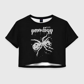 Женская футболка Cropp-top с принтом The Prodigy логотип , 100% полиэстер | круглая горловина, длина футболки до линии талии, рукава с отворотами | 2019 | album | art | break | dance | logo | music | prodigy | брейк | граффити | группа | заставка | лого | логотип | музыка | муравей | новый альбом | обложка альбома | продиджи