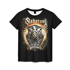 Женская футболка 3D с принтом Sabaton , 100% полиэфир ( синтетическое хлопкоподобное полотно) | прямой крой, круглый вырез горловины, длина до линии бедер | heavy metal | metal | sabaton | группы | метал | музыка | пауэр метал | рок | сабатон | хэви метал