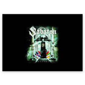 Поздравительная открытка с принтом Sabaton , 100% бумага | плотность бумаги 280 г/м2, матовая, на обратной стороне линовка и место для марки
 | Тематика изображения на принте: heavy metal | metal | sabaton | группы | метал | музыка | пауэр метал | рок | сабатон | хэви метал