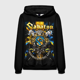 Мужская толстовка 3D с принтом Sabaton , 100% полиэстер | двухслойный капюшон со шнурком для регулировки, мягкие манжеты на рукавах и по низу толстовки, спереди карман-кенгуру с мягким внутренним слоем. | heavy metal | metal | sabaton | группы | метал | музыка | пауэр метал | рок | сабатон | хэви метал