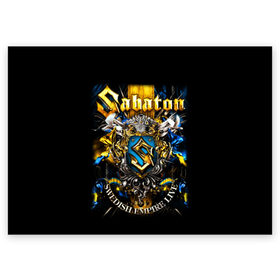 Поздравительная открытка с принтом Sabaton , 100% бумага | плотность бумаги 280 г/м2, матовая, на обратной стороне линовка и место для марки
 | Тематика изображения на принте: heavy metal | metal | sabaton | группы | метал | музыка | пауэр метал | рок | сабатон | хэви метал