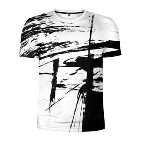Мужская футболка 3D спортивная с принтом Черно-белая футболка , 100% полиэстер с улучшенными характеристиками | приталенный силуэт, круглая горловина, широкие плечи, сужается к линии бедра | молодежная | подарок | стильная | футболка