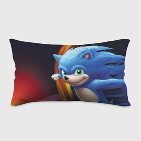 Подушка 3D антистресс с принтом Sonic  , наволочка — 100% полиэстер, наполнитель — вспененный полистирол | состоит из подушки и наволочки на молнии | blue | hedgehog | movie | sonic | ёжик | синий | соник | фильм