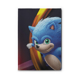 Обложка для автодокументов с принтом Sonic  , натуральная кожа |  размер 19,9*13 см; внутри 4 больших “конверта” для документов и один маленький отдел — туда идеально встанут права | blue | hedgehog | movie | sonic | ёжик | синий | соник | фильм