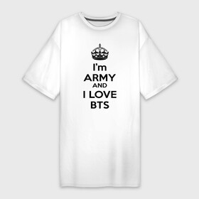 Платье-футболка хлопок с принтом BTS  Keep Caalm ,  |  | army | bad | boy | bts | btsarmy | calm | exo | jhope | jimin | jin | jungkook | k pop | keep | keep calm | kpop | mon | monster | rap | suga | wings | бтс | кип калм | кпоп | поп