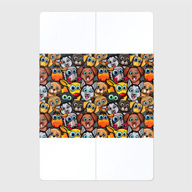 Магнитный плакат 2Х3 с принтом Веселые собаки , Полимерный материал с магнитным слоем | 6 деталей размером 9*9 см | бульдог | голубые глаза | доберман | животные | жирафы | котики | милые | олени | разноцветные | собаки | хаски | яркие