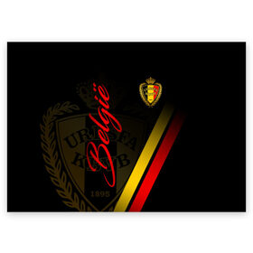 Поздравительная открытка с принтом Бельгия , 100% бумага | плотность бумаги 280 г/м2, матовая, на обратной стороне линовка и место для марки
 | belgie | belgien | belgique | belgium | diables rouges | rode duivels | бельгийская сборная | бельгия | красные дьяволы | сборная бельгии | сборная бельгии по футболу | форма