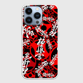 Чехол для iPhone 13 Pro с принтом Каратэ киокушинкай ,  |  | arts | black | fashion | hapkido | judo | karate | style | sym | taekwondo | white | белый | боевые | графика | дзюдо | дизайн | иероглифы | иллюстрация | искусства | картинка | киокушинкай | красный | мода | надпись | орнамент | рисунок