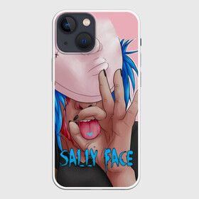 Чехол для iPhone 13 mini с принтом Sally Face ,  |  | sally face | игра | компьютерная игра | лицо | маска | протез | салли фейс | школа | шрамы