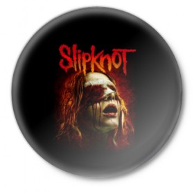 Значок с принтом Slipknot ,  металл | круглая форма, металлическая застежка в виде булавки | альтернативный | американская | глэм | готик | гранж | группа | метал | модные | музыка | пост | рок | хард