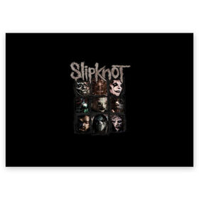 Поздравительная открытка с принтом Slipknot , 100% бумага | плотность бумаги 280 г/м2, матовая, на обратной стороне линовка и место для марки
 | альтернативный | американская | глэм | готик | гранж | группа | метал | модные | музыка | пост | рок | хард