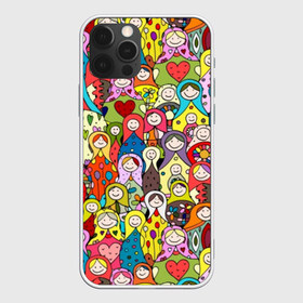 Чехол для iPhone 12 Pro Max с принтом Весёлые матрешки , Силикон |  | cute | flowers | funny | girls | great | heart | look | matryoshka | national | power | russia | russians | smile | symbol | ussr | wooden | великая | взгляд | девушки | держа | игрушки | любовь | милый | национальный | платок | родина | россия | русские 