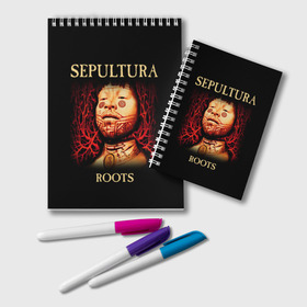 Блокнот с принтом Sepultura , 100% бумага | 48 листов, плотность листов — 60 г/м2, плотность картонной обложки — 250 г/м2. Листы скреплены удобной пружинной спиралью. Цвет линий — светло-серый
 | Тематика изображения на принте: sepultura | грув метал | группы | дэт метал | метал | музыка | рок | трэш метал