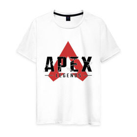 Мужская футболка хлопок с принтом Apex Legends Logo , 100% хлопок | прямой крой, круглый вырез горловины, длина до линии бедер, слегка спущенное плечо. | Тематика изображения на принте: apex | apex legends | bangalor | bloodhound | caustic | gibraltar | legends | lifeline | logo | mirage | pathfinder | titanfall | wraith | апекс