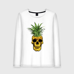 Женский лонгслив хлопок с принтом Ананас , 100% хлопок |  | cool | creative | design | fruit | green | hype | new york | pineapple | skull | summer | supreme | vanguard | vegan | авангард | ананас | дизайн | зеленый | креатив | круто | лето | фрукт | хайп | череп