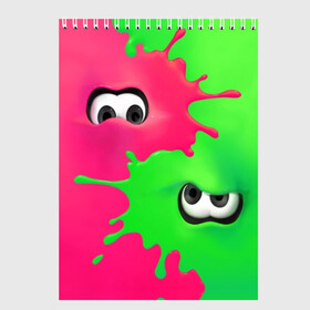 Скетчбук с принтом Splatoon 2 , 100% бумага
 | 48 листов, плотность листов — 100 г/м2, плотность картонной обложки — 250 г/м2. Листы скреплены сверху удобной пружинной спиралью | booble gum | game | green | nintendo | pink | shooter | splatoon | switch | twitch | битва | брызги | глаза | головоногие | детям | драка | зеленый | игра | краска | краски | нинтендо | оружие | от третьего лица | розовый | стрелялки | шутер