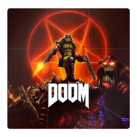 Магнитный плакат 3Х3 с принтом DOOM 4 , Полимерный материал с магнитным слоем | 9 деталей размером 9*9 см | 