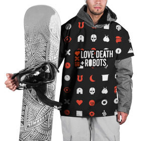 Накидка на куртку 3D с принтом Love, Death & Robots , 100% полиэстер |  | cartoon | death | fantasy | heavy | horror | metal | miller | netflix | robots | tim | witness | любовь | миллер | мультфильм | робот | роботы | тим | ужасы | фэнтези