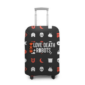 Чехол для чемодана 3D с принтом Love, Death & Robots , 86% полиэфир, 14% спандекс | двустороннее нанесение принта, прорези для ручек и колес | cartoon | death | fantasy | heavy | horror | metal | miller | netflix | robots | tim | witness | любовь | миллер | мультфильм | робот | роботы | тим | ужасы | фэнтези