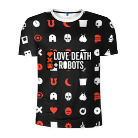 Мужская футболка 3D спортивная с принтом Love, Death & Robots , 100% полиэстер с улучшенными характеристиками | приталенный силуэт, круглая горловина, широкие плечи, сужается к линии бедра | cartoon | death | fantasy | heavy | horror | metal | miller | netflix | robots | tim | witness | любовь | миллер | мультфильм | робот | роботы | тим | ужасы | фэнтези