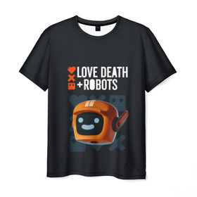Мужская футболка 3D с принтом Love, Death & Robots , 100% полиэфир | прямой крой, круглый вырез горловины, длина до линии бедер | Тематика изображения на принте: cartoon | death | fantasy | heavy | horror | metal | miller | netflix | robots | tim | witness | любовь | миллер | мультфильм | робот | роботы | тим | ужасы | фэнтези