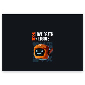 Поздравительная открытка с принтом Love, Death & Robots , 100% бумага | плотность бумаги 280 г/м2, матовая, на обратной стороне линовка и место для марки
 | Тематика изображения на принте: cartoon | death | fantasy | heavy | horror | metal | miller | netflix | robots | tim | witness | любовь | миллер | мультфильм | робот | роботы | тим | ужасы | фэнтези