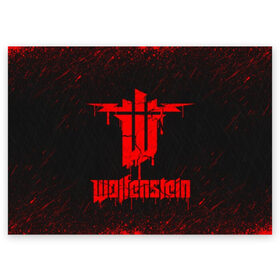 Поздравительная открытка с принтом Wolfenstein , 100% бумага | плотность бумаги 280 г/м2, матовая, на обратной стороне линовка и место для марки
 | Тематика изображения на принте: castle wolfenstein | game | machinegames | wolfenstein | волчий камень | вольфенштейн | игра