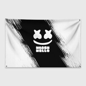 Флаг-баннер с принтом Marshmello 4 , 100% полиэстер | размер 67 х 109 см, плотность ткани — 95 г/м2; по краям флага есть четыре люверса для крепления | dj | fortnite | marshmello | music | дж | зефир | маршмелоу | музыка | форнайт | фортнайт