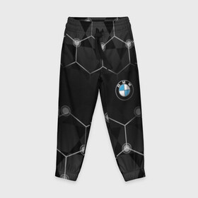 Детские брюки 3D с принтом BMW , 100% полиэстер | манжеты по низу, эластичный пояс регулируется шнурком, по бокам два кармана без застежек, внутренняя часть кармана из мелкой сетки | bmw | авто | автомобиль | бмв | логотип | машина | надпись | текстура
